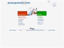 Tablet Screenshot of presupuesta.com